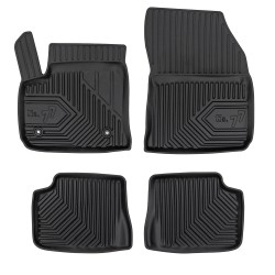 Tappetini per auto no. 77 compatibili con Jeep Avenger BEV dal 2023 in poi su misura in gomma  | Note: Elettrica | Tipo Auto: Hatchback | Set di tappetini premium | Materiale TPE durevole | Bordi più alti